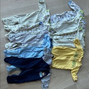 Baby Sleeper Bundle in Blue, Yellow, and Green